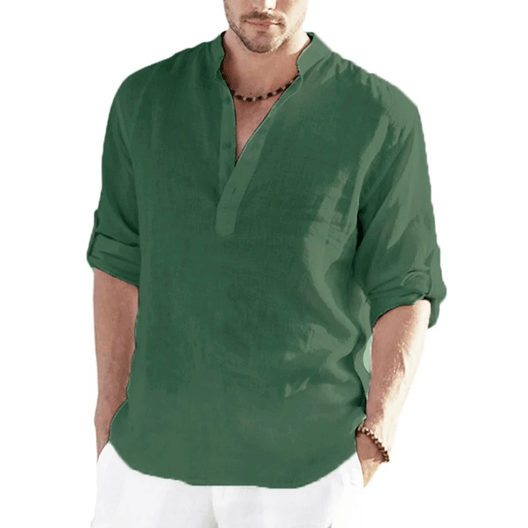 Camicia Lunga Casual in Lino