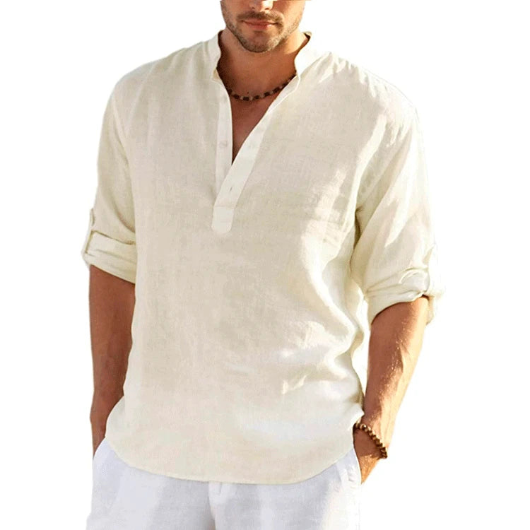 Camicia Lunga Casual in Lino