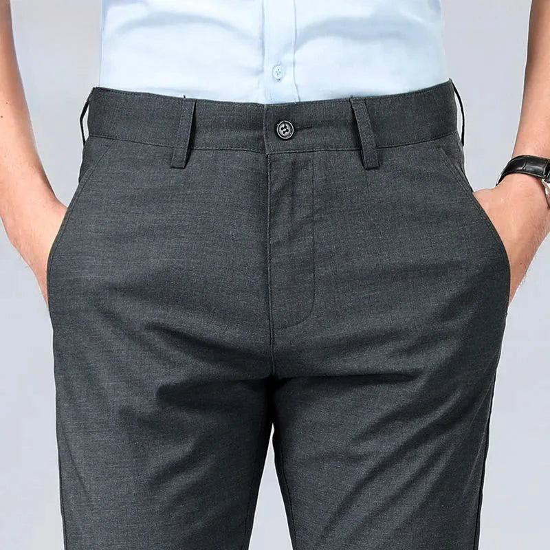 Pantaloni Dritti in Lino