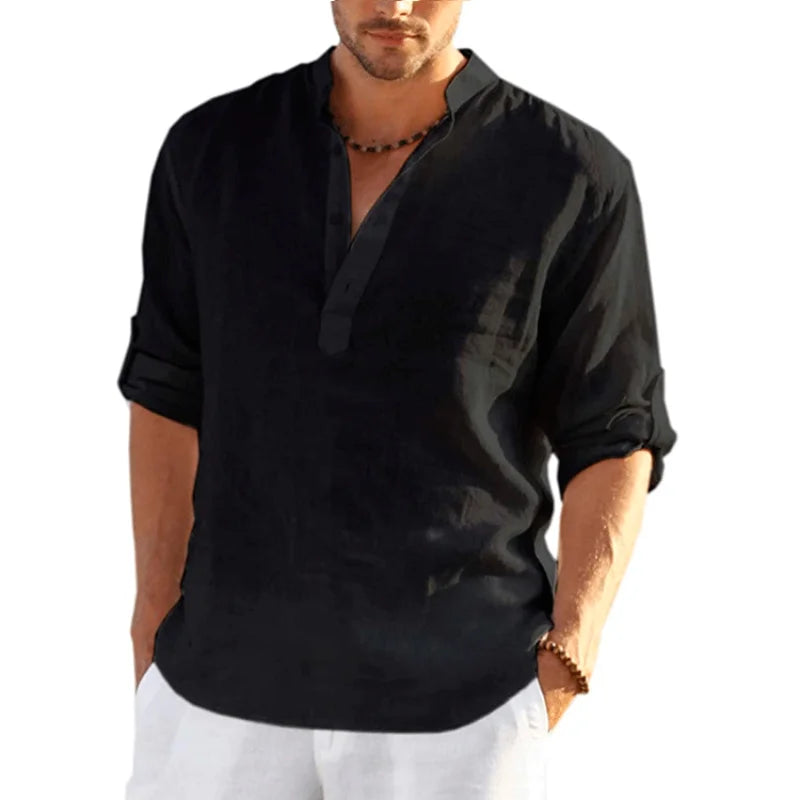 Camicia Lunga Casual in Lino
