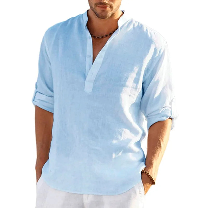 Camicia Lunga Casual in Lino