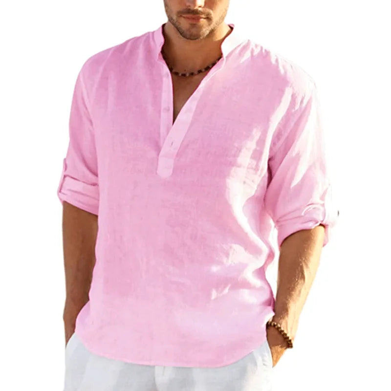 Camicia Lunga Casual in Lino