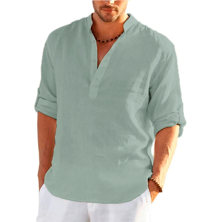 Camicia Lunga Casual in Lino