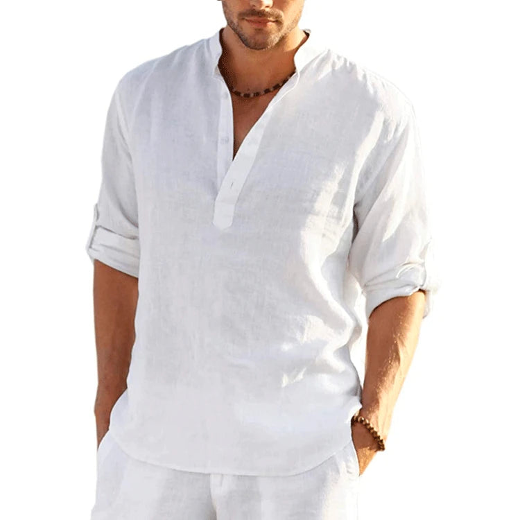 Camicia Lunga Casual in Lino
