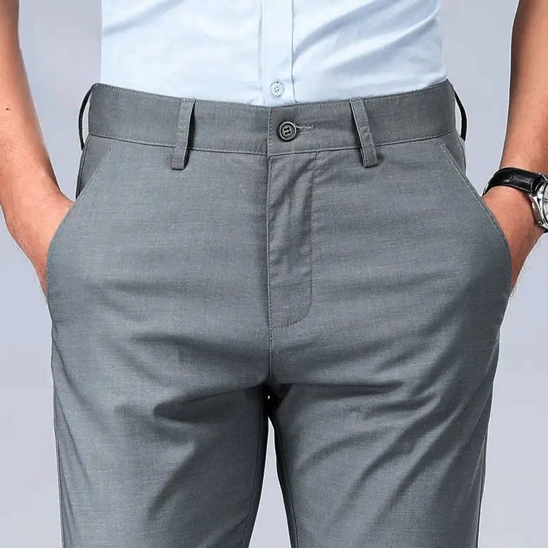 Pantaloni Dritti in Lino