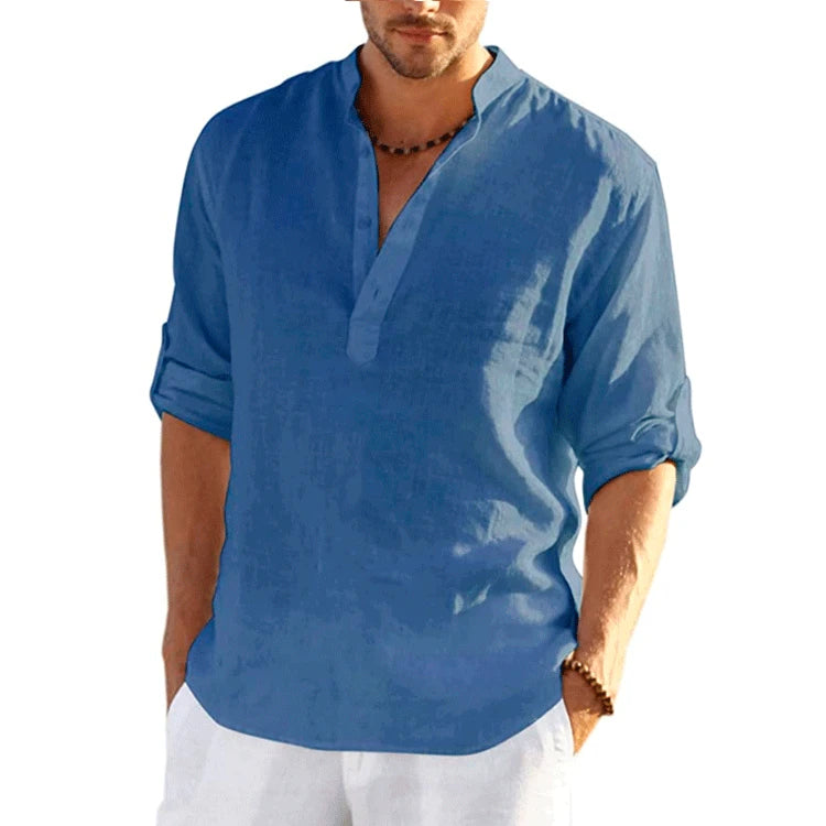 Camicia Lunga Casual in Lino
